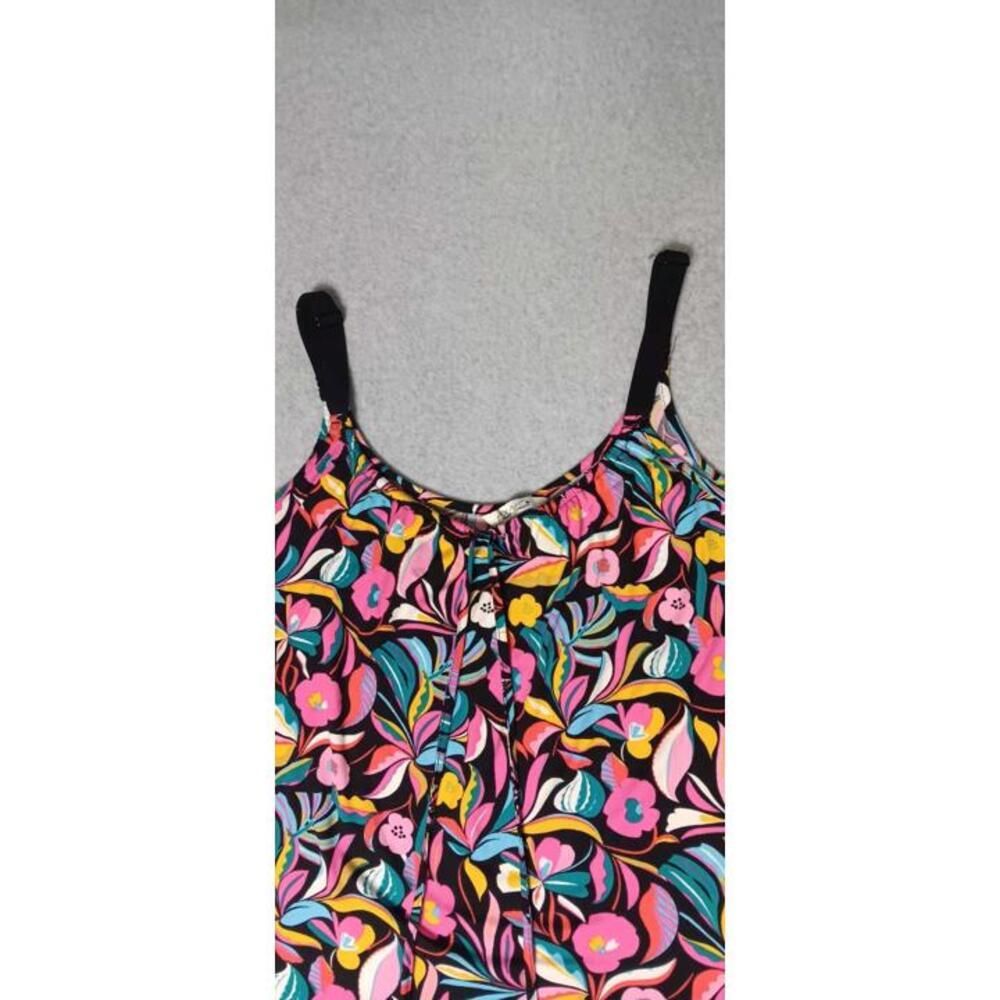 Pioneer Sleeveless Blouse Womens Size Large Multicolor Floral Leaves Tassels - Picture 3 of 10